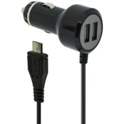 Case Logic Car Charger (2 x USB Ports, Integrated micro-USB Cable)