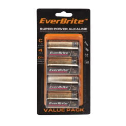 Everbrite E006021WE 4Pcs C 1.5V Alkaline Battery