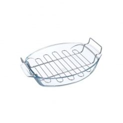Pyrex 412U000 Optimum Oval Roaster With Rack 40 x 28 cm