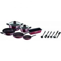 Tefal Pleasure 14 Pieces Set (Frypan20/26,Do20/26 & Lids,Wok 30,Cake 28,6 Spatulas)