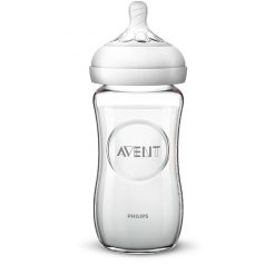Philips Avent  Natural Glass Feeding Bottle 240ml - Single Pack