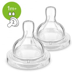 Philips Avent  2 Classic+ Teats Slow Flow 2 holes - 1m+