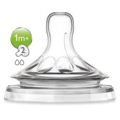 Philips Avent  2 Natural Teats Slow Flow 2 holes - 1m+