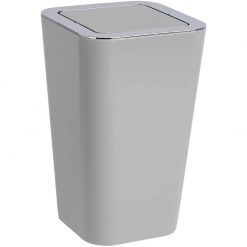 Wenko Swing lid bin Candy Gray 6 liters