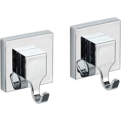 Wenko Vacuum-Loc  Quadro Wall Hooks Set of 2