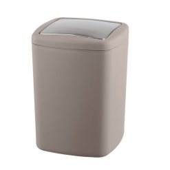 Wenko Swing-lid bin Barcelona L Taupe special plastic  8.5 liters