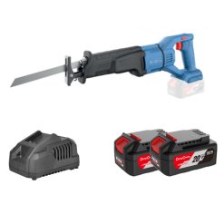 DongCheng DCJF02-28(EM) 20V, 2 x 4.0Ah Li-Ion Battery + Charger, Cordless Reciprocating Saw