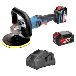 DongCheng DCSP02-180(BM) 20V, 2 x 4.0Ah Li-Ion Battery + Charger, 180mm Brushless Variable Speed Polisher