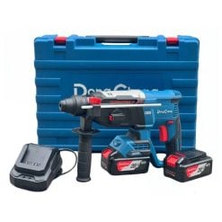 DongCheng DCZC02-26(EM) 20V, 2 x 4.0Ah Li-Ion Battery + Charger, 26mm Brushless SDS-Plus Rotary Hammer 3 Mode + Case