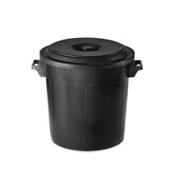 Stefanplast Dustbin drum 50lt black