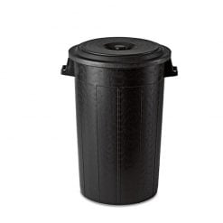 Stefanplast Dustbin 100l Drum black With Lid