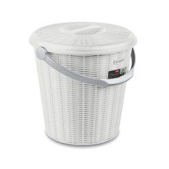 Stefanplast 29600 Dustbin 10Lt. W/Cover Elegance Wh