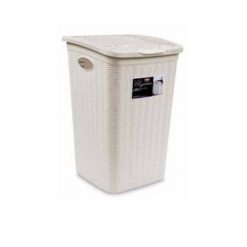 Stefanplast Elegance laundry hamper 50l Vanilla