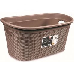 Stefanplast Laundry  basket "elegance" 35l beige/ tor
