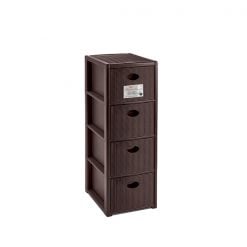 Stefanplast Elegance Slim 4 Drawers Storage  Unit  Moka