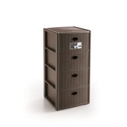 Stefanplast Elegance Storage Unit 4 Drawers Unit  Tortora