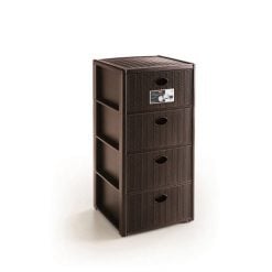 Stefanplast Elegance Storage Unit 4 Drawers Unit  Moka