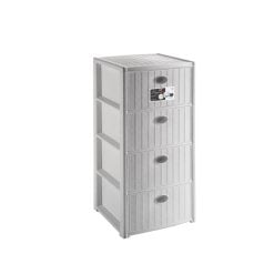 Stefanplast 30418 Storage Unit "Elegance" 4Drawers Grey