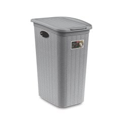 Stefanplast 30512 Laundry Hamper "Elegance" 36Lt Grey