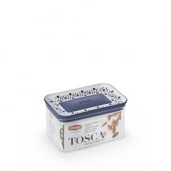 Stefanplast Tosca rectangular jar  0.7lt  white and blue