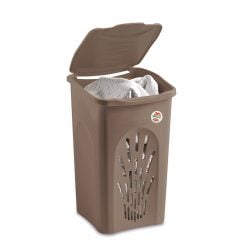 Stefanplast "Primavera Line" air flow laundry hamper 50lt d.grey