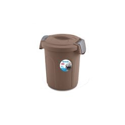 Stefanplast 70314 Dustbin "Speedy" 8Lt Tortora/Silver