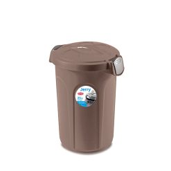 Stefanplast 70325 Dustbin "Jerry" 23Lt Tortora/Silver