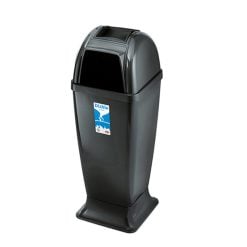 Stefanplast 71060 Dustbin "Diablo" W/Ashtray Antracite Lux