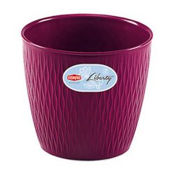 Stefanplast Liberty Flower pot d.16 h.15 aubergine
