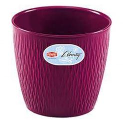 Stefanplast Liberty Flower pot d.20 h.19 aubergine
