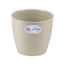 Stefanplast Liberty pot  25 cm  Travertine White