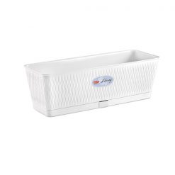 Stefanplast Liberty 50 cm flower box with self-watering system White