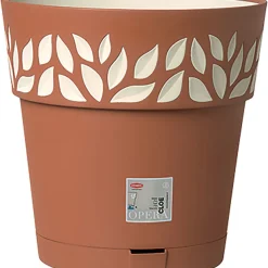Stefanplast 94023 Cloe pot 15 cm stone grey/white