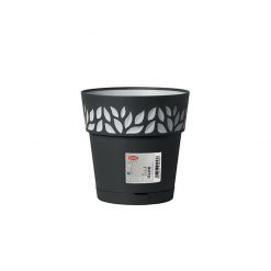 Stefanplast Cloe Pot 20cm graphite and light grey