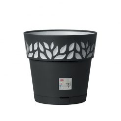 Stefanplast Cloe Pot 30cm  graphite and light grey