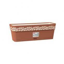 Stefanplast Cloe balcony flower box 50cm umber/vanilla