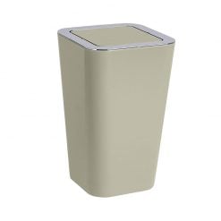 Wenko swing cover bin candy taupe