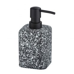 Wenko soap dispenser "terrazzo" black