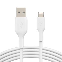 Belkin CAA001BT1MWH2PK BOOST CHARGE  Lightning to USB-A Cable, 1MWhite 2 Pack