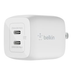 Belkin WCH011VFWH BOOST CHARGE PRO Dual USB-C GaN Wall Charger with PPS 45W