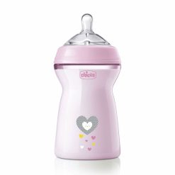 Chicco 81335.10 Natural Feeling Bottle 330 ml Fast Flow Pink 6m+