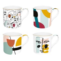 Easylife R0179/MODN Set*4 Mugs 300Ml "Modernism"