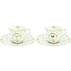 Easylife R1107/DOB Set*2 Espresso C&S"Dots&Butterfly"