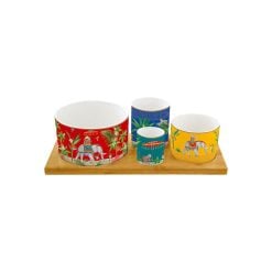Easylife R1468/MARA Appetizer Set*4Bols W/Bmb Tray "Marajah"