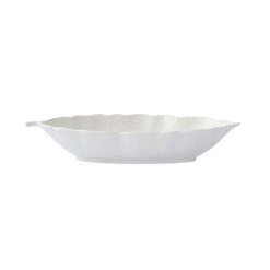 Easylife R2161/LEWH Bol 30*13Cm Leaf Shape" Leaves White"