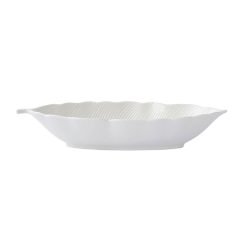 Easylife R2162/LEWH Bol 36*16Cm Leaf Shape" Leaves White"