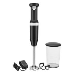 KitchenAid 5KHBBV53EBM Cordless Variable  Speed Hand Blender Matte Black