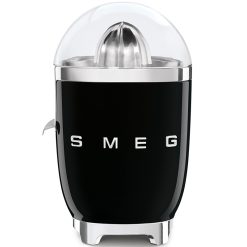 Smeg CJF11BLEU Citrus Juicer Black, Glossy 50's Style Aesthetic
