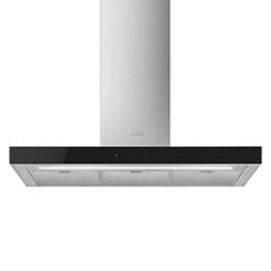 Smeg KBT9L4VN  Wall Hood 90 cm Stainless Steel Black Glass