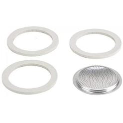 Bialetti 0800034 3 Gaskets and 1 Plate, Compatible with Moka Express 6 Cups Models